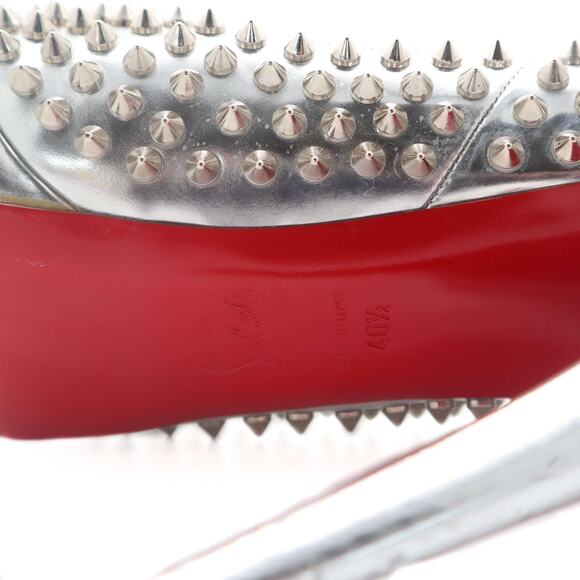 Christian Louboutin Alti 160 Spiked Metallic Leather Platform Heels 40.5 - Picture 6 of 16